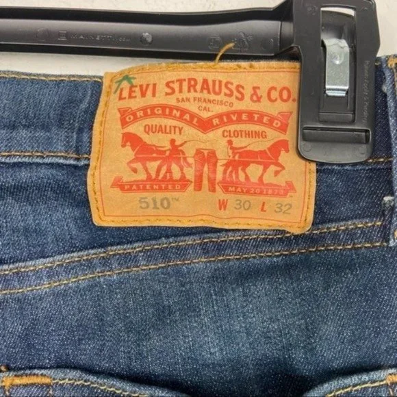 Levi’s Men’s Blue 510 Straight Jeans Size W30 L32 - Picture 3 of 5
